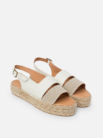 Slingback Espadrilles Linen Napa Ice