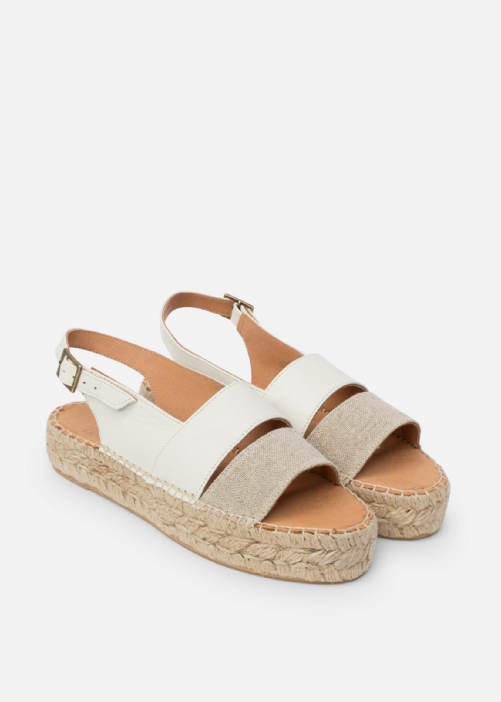 Slingback Espadrilles Linen Napa Ice