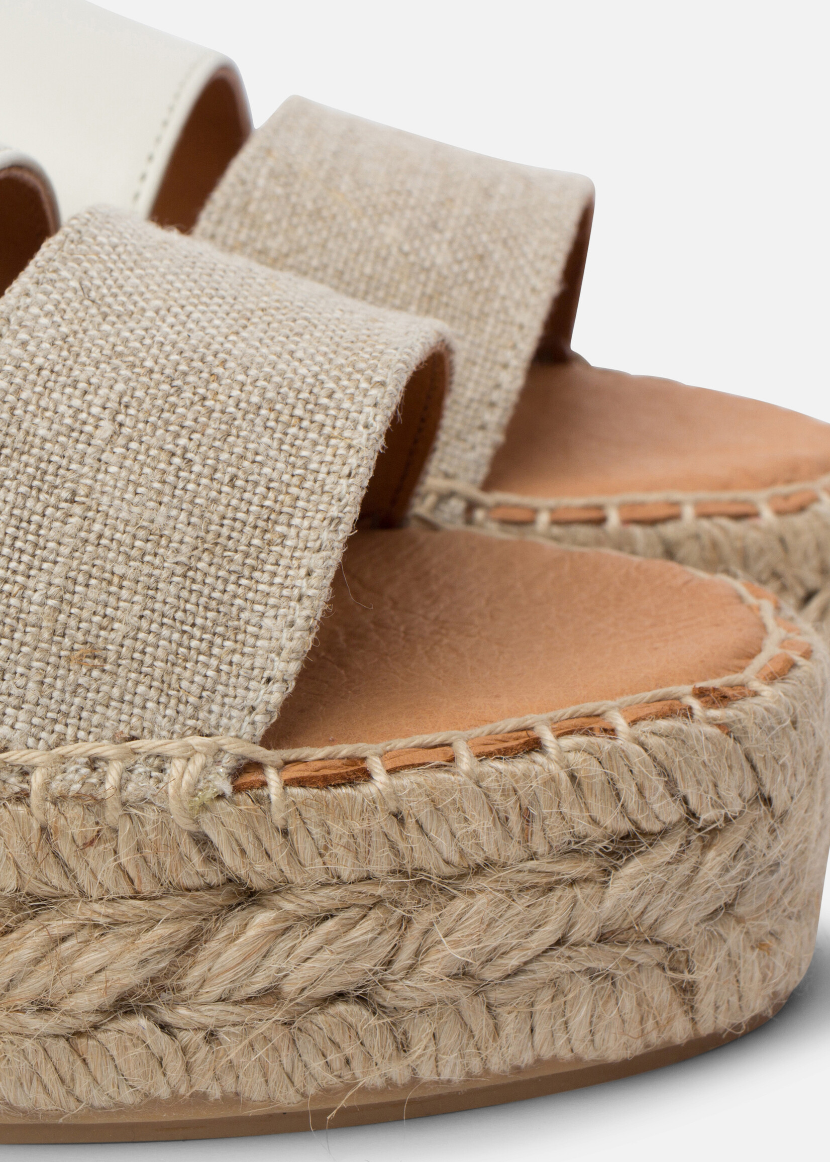 Slingback Espadrilles Linen Napa Ice