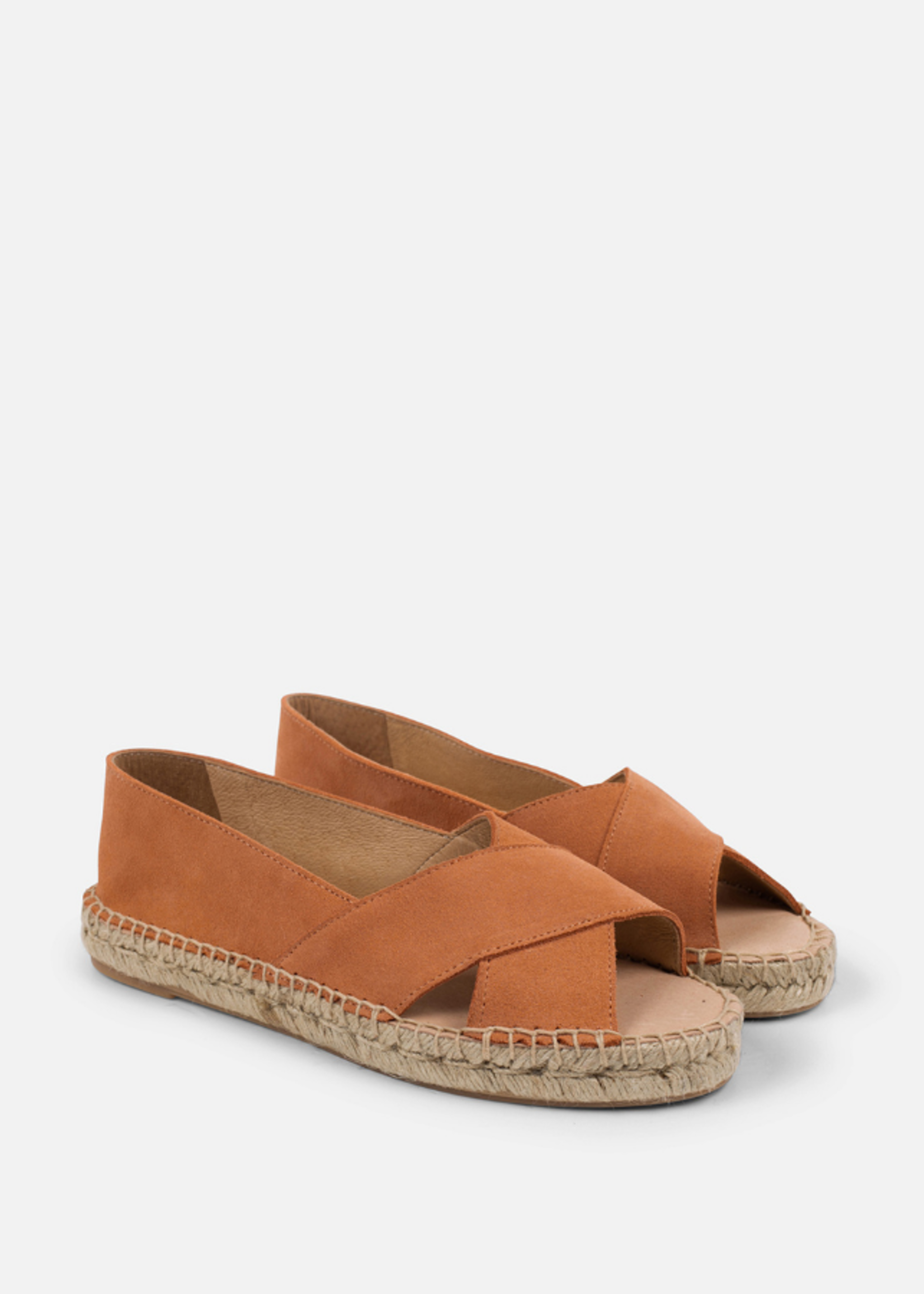 Peeptoe Espadrilles Wildleder Coral