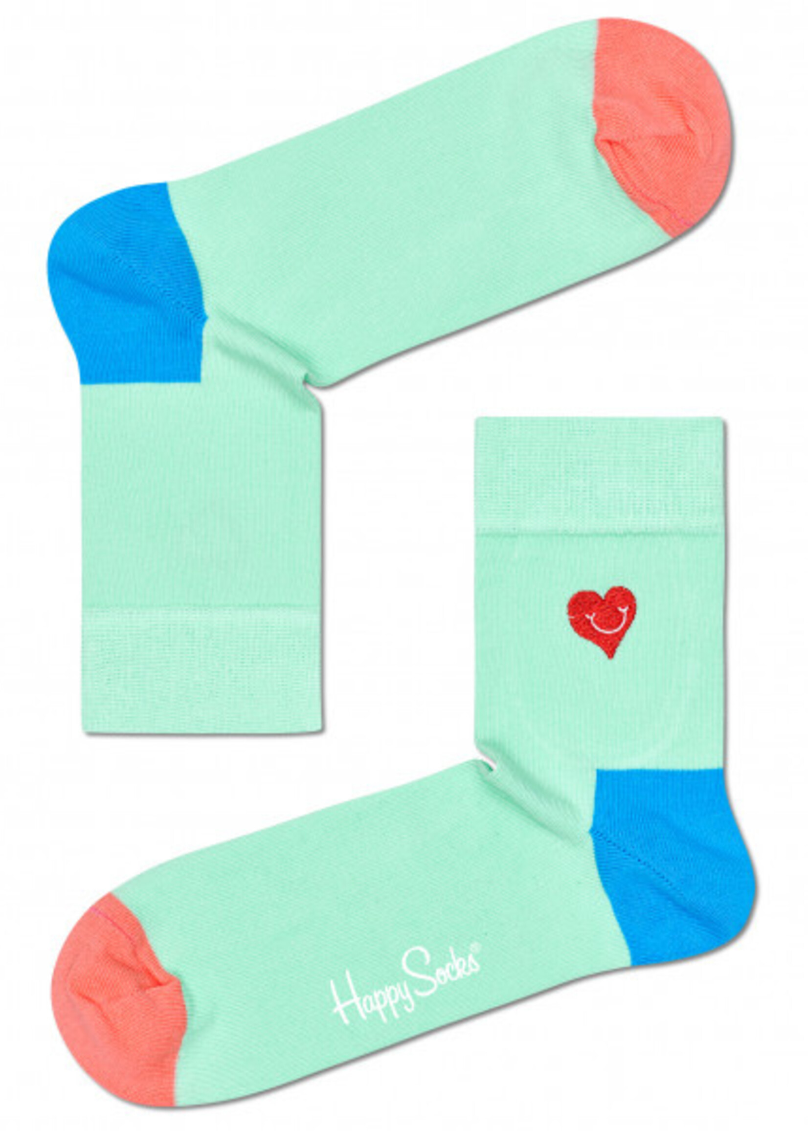 Embroidery Heart Half Crew Sock Grösse 36-40 (Einheitsgrösse)