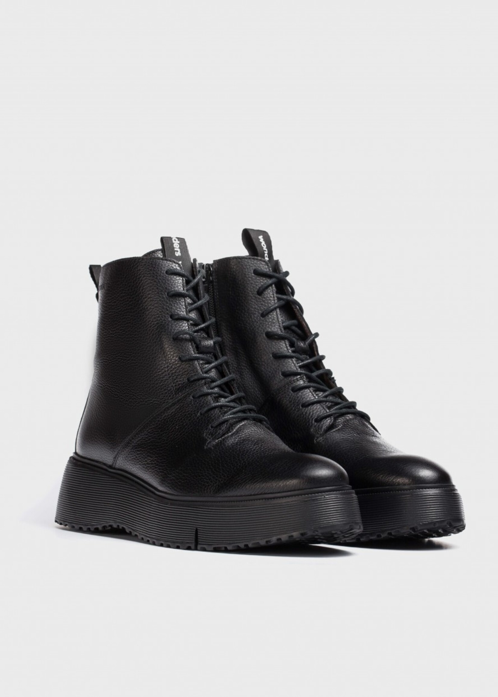 Plateauschnürstiefeletten Wild Black