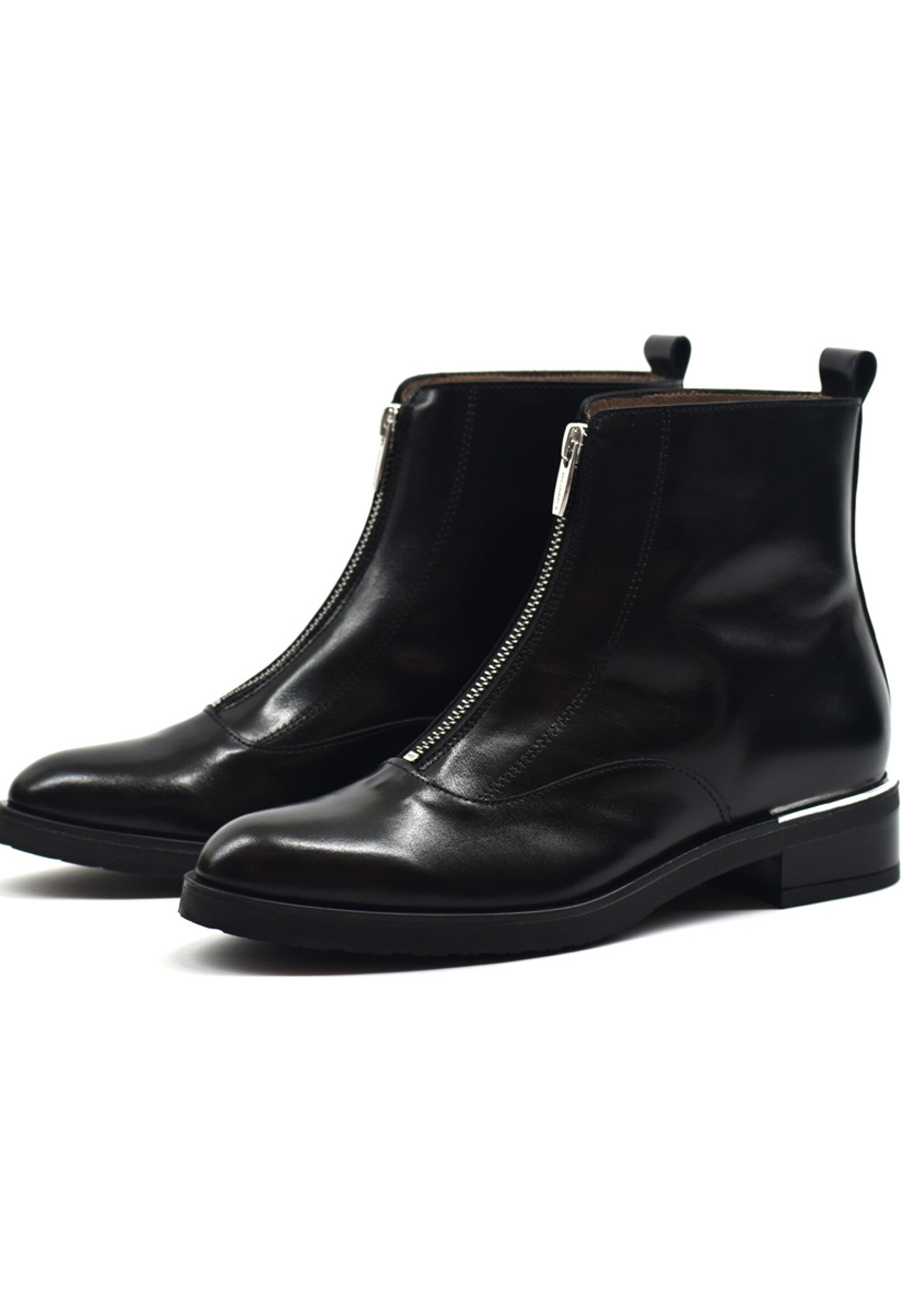 Stiefeletten mit Front Zipper Oregon Black