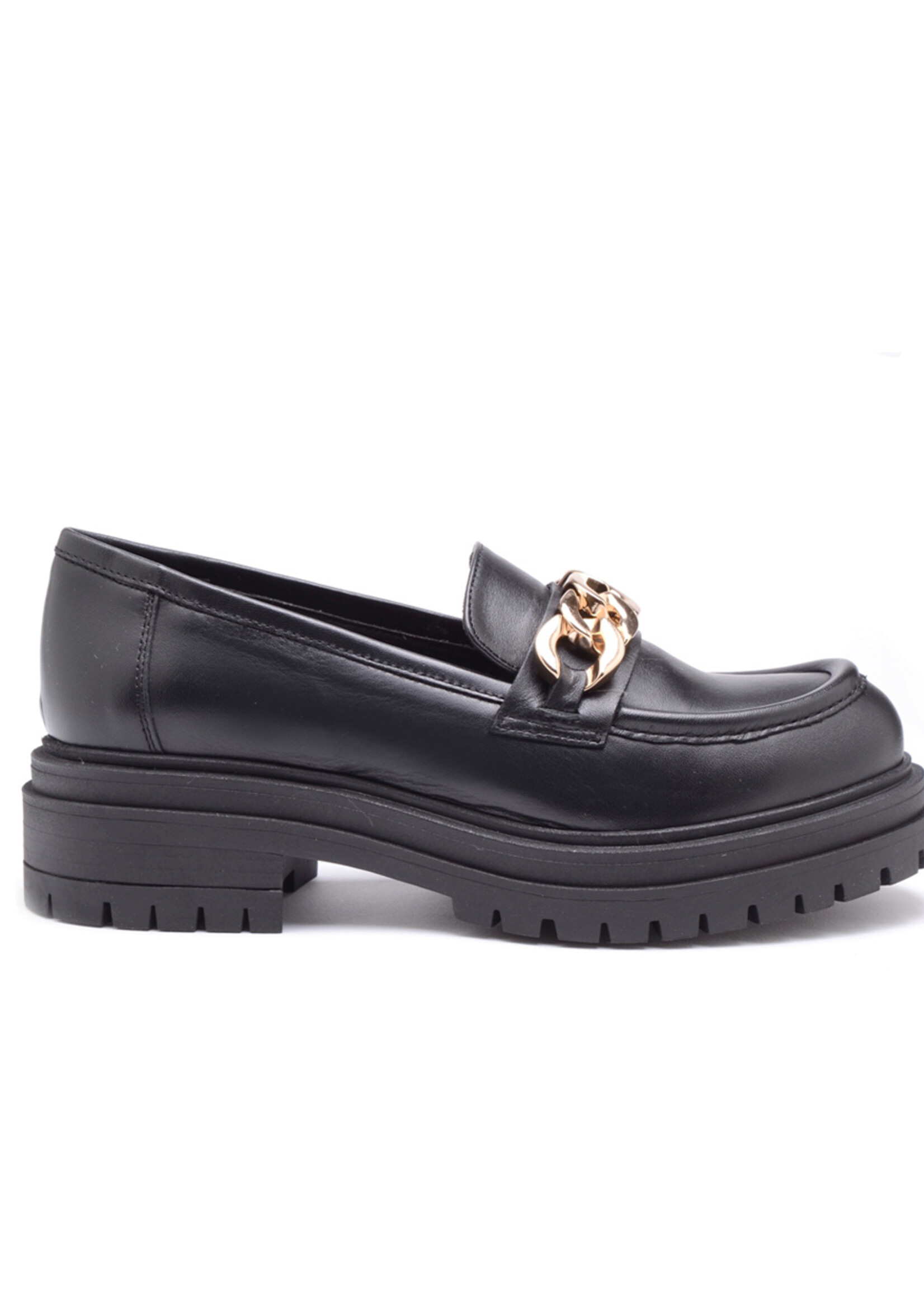 Chunky Loafers mit goldene Kette