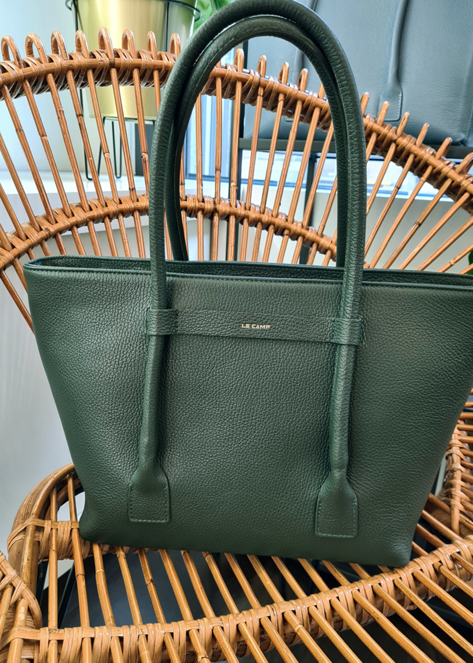 Le Camp Ledertasche Klein Dark Green