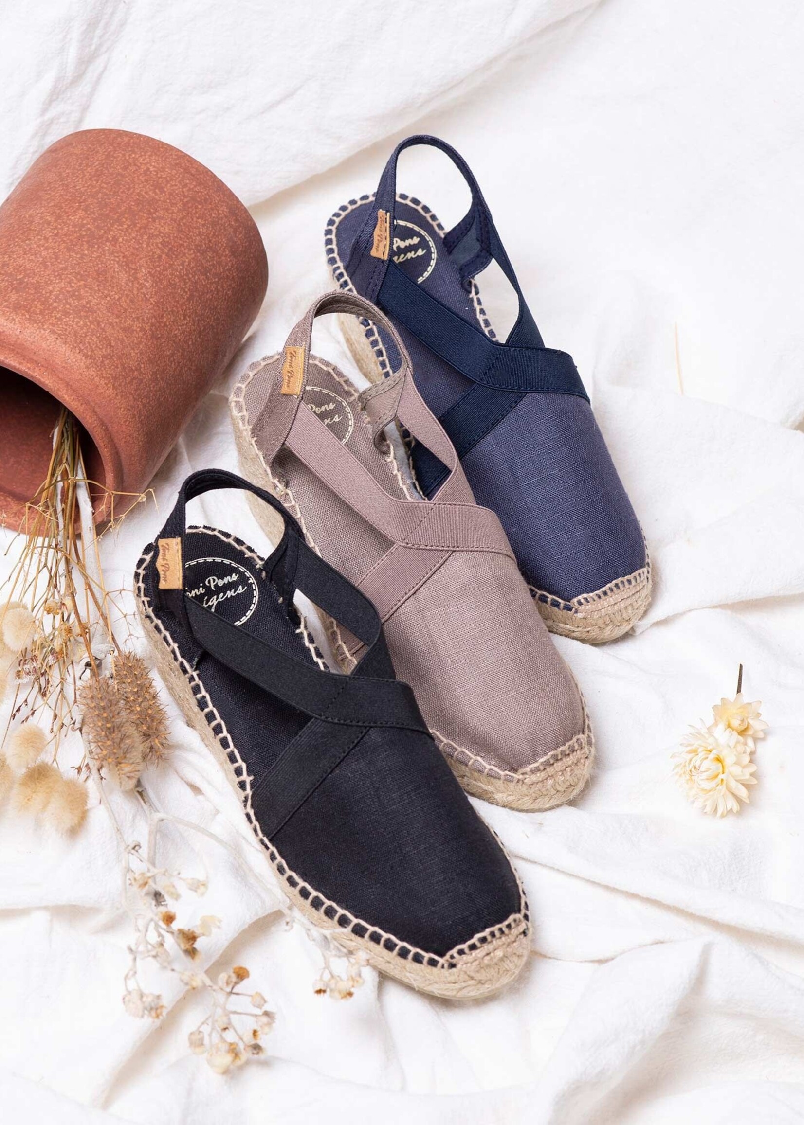 Espadrilles Leinen Taupe