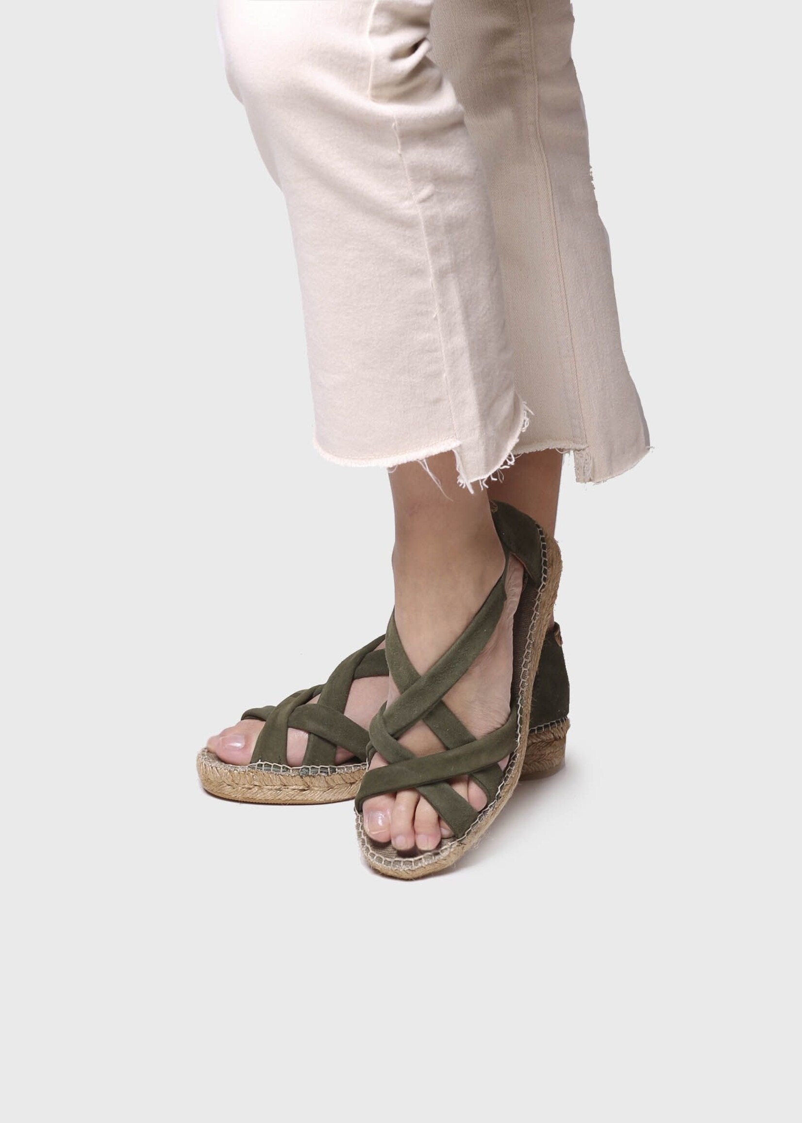 Riemchen Espadrilles Khaki