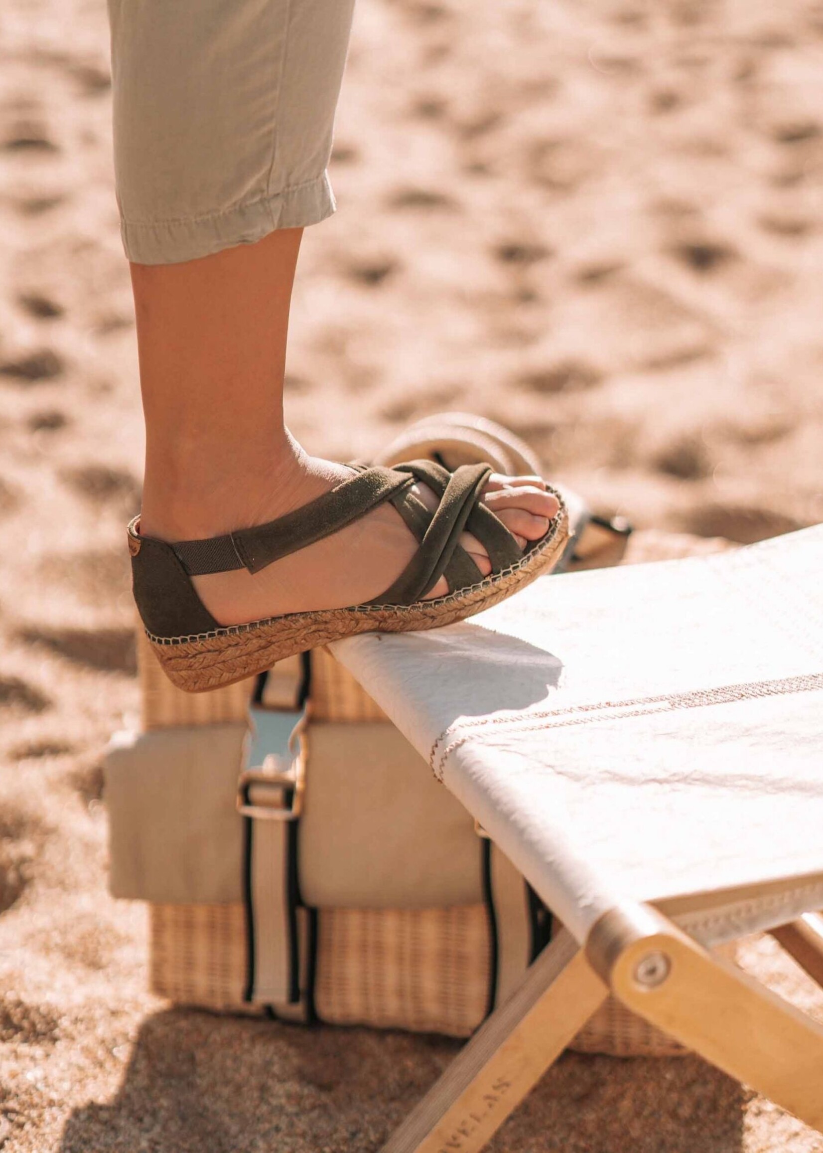 Riemchen Espadrilles Khaki