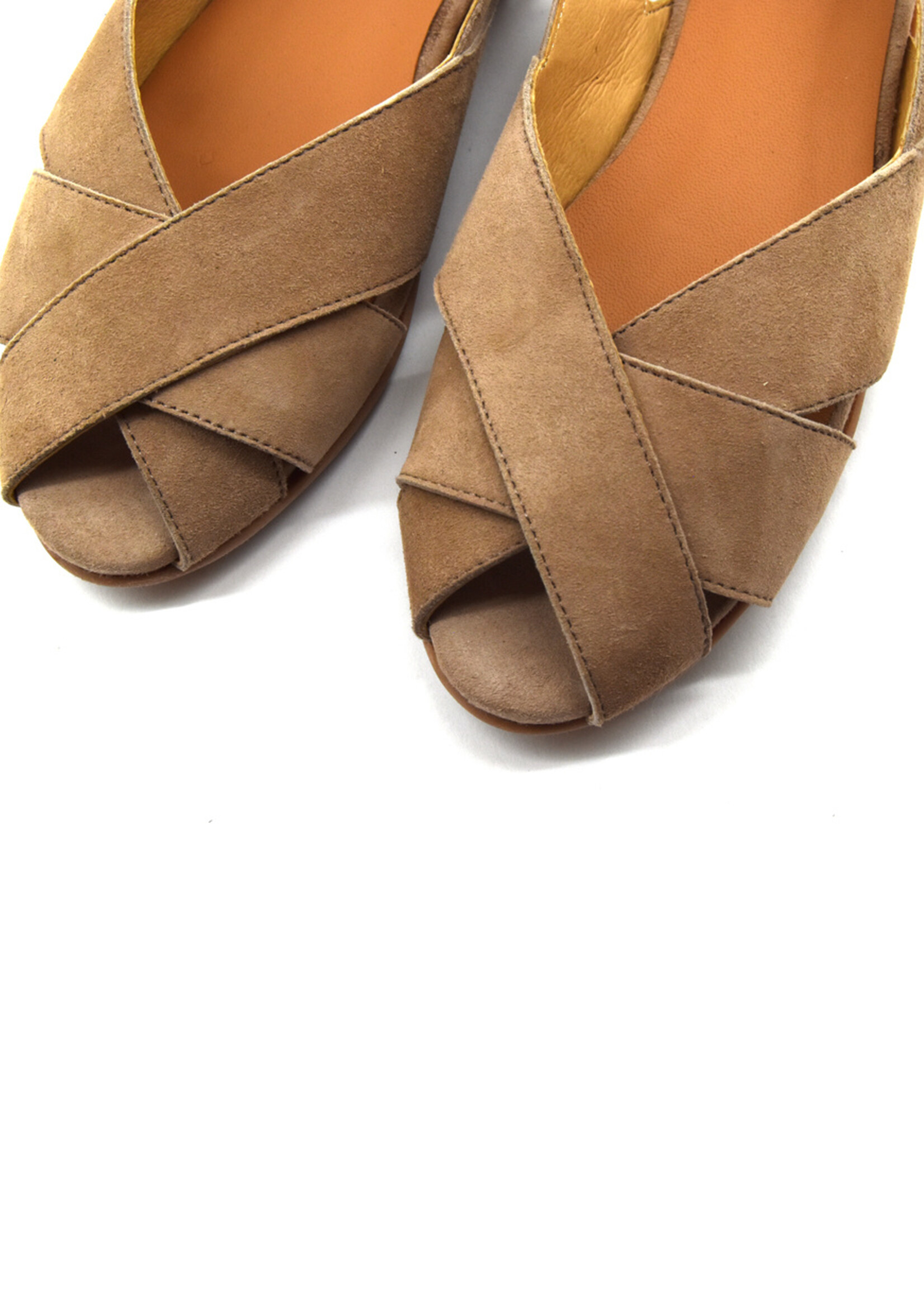 Slingsandalen Suede Taupe