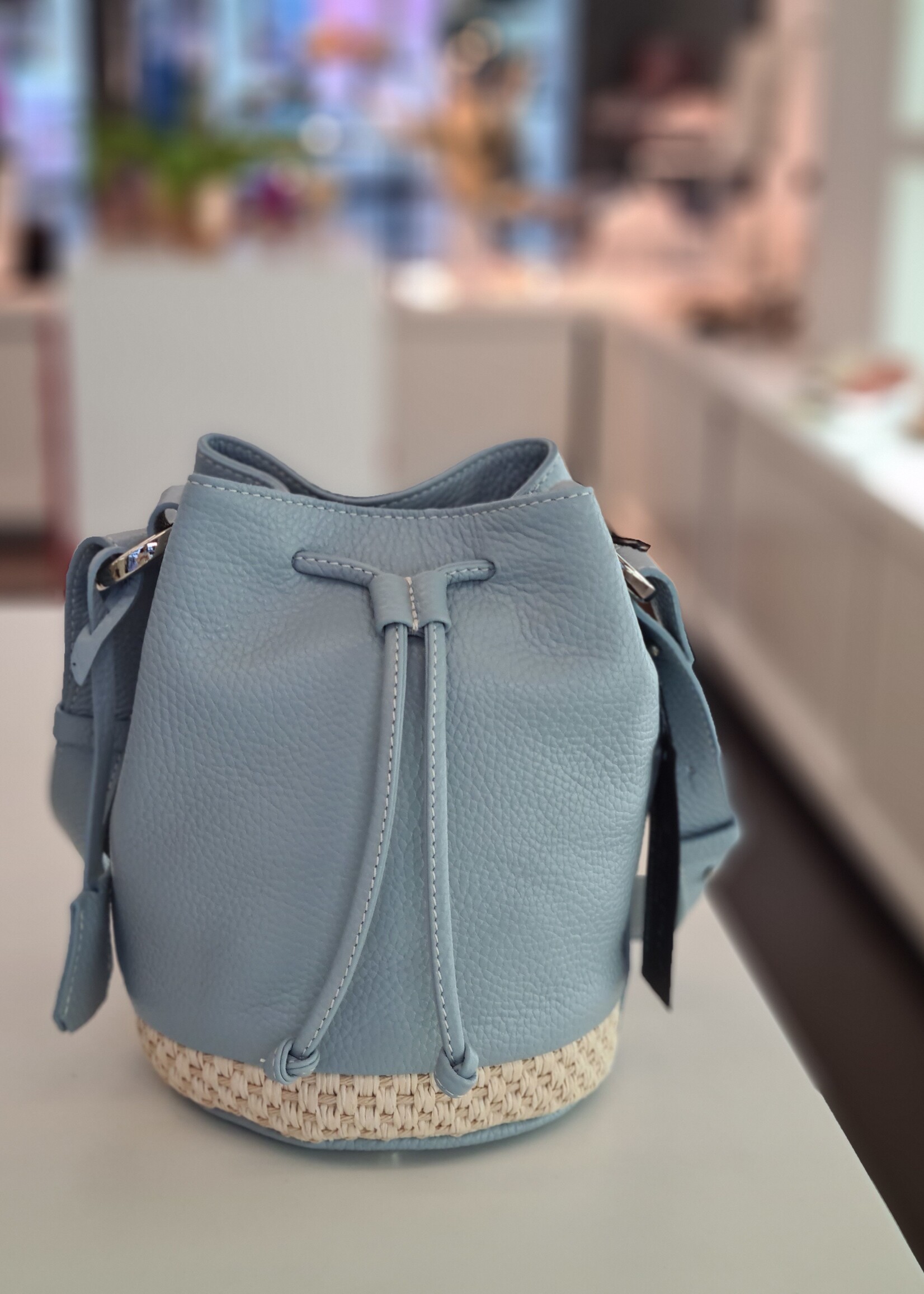 Le Camp Beuteltasche Klein Nappaleder Light Blue