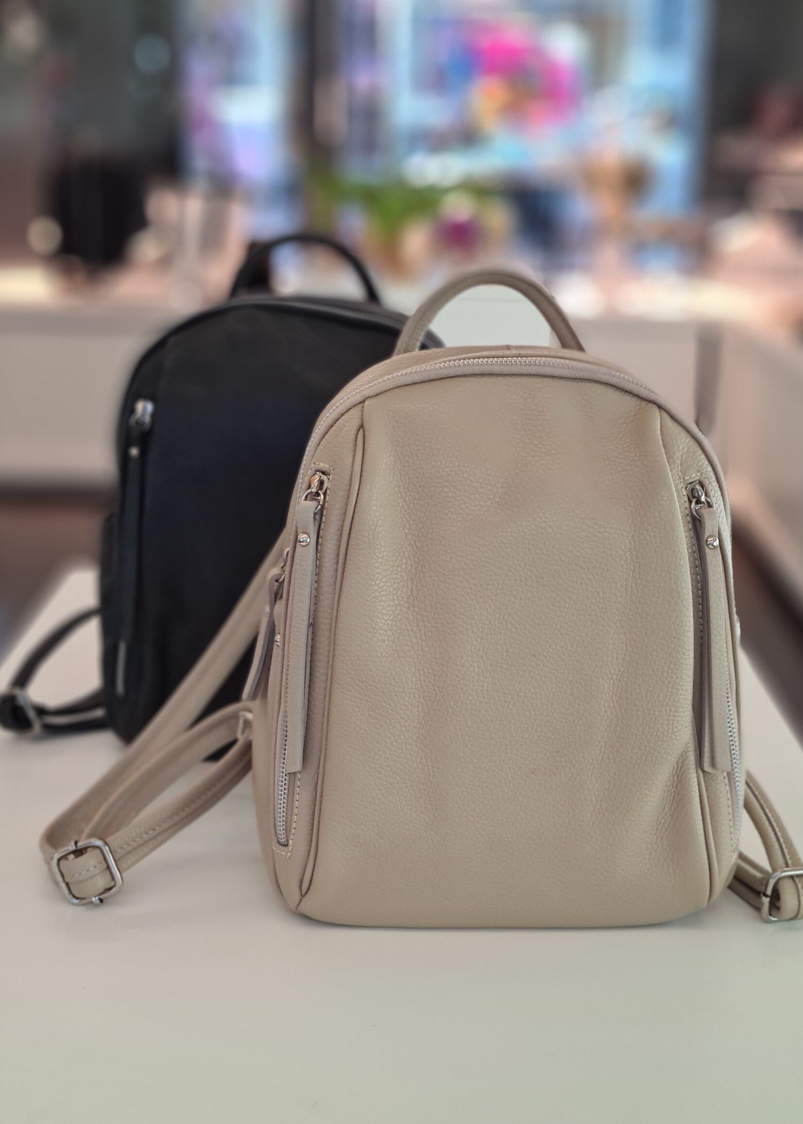 Moronero Rucksack Napaleder Taupe