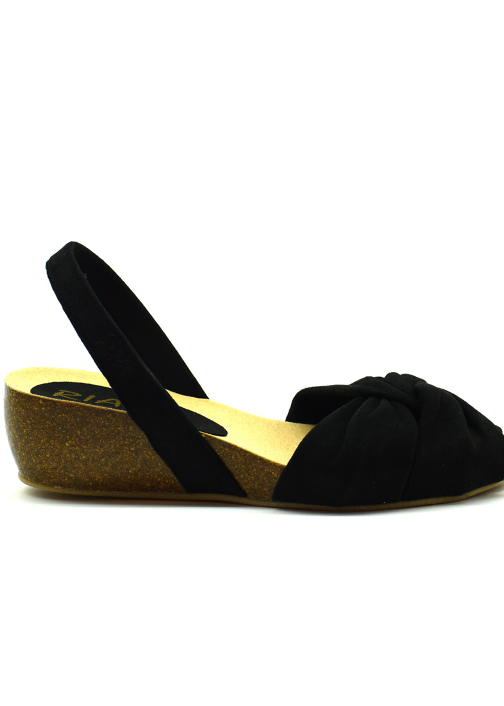 Keilmenorquinas Drapiert Nubuck Black