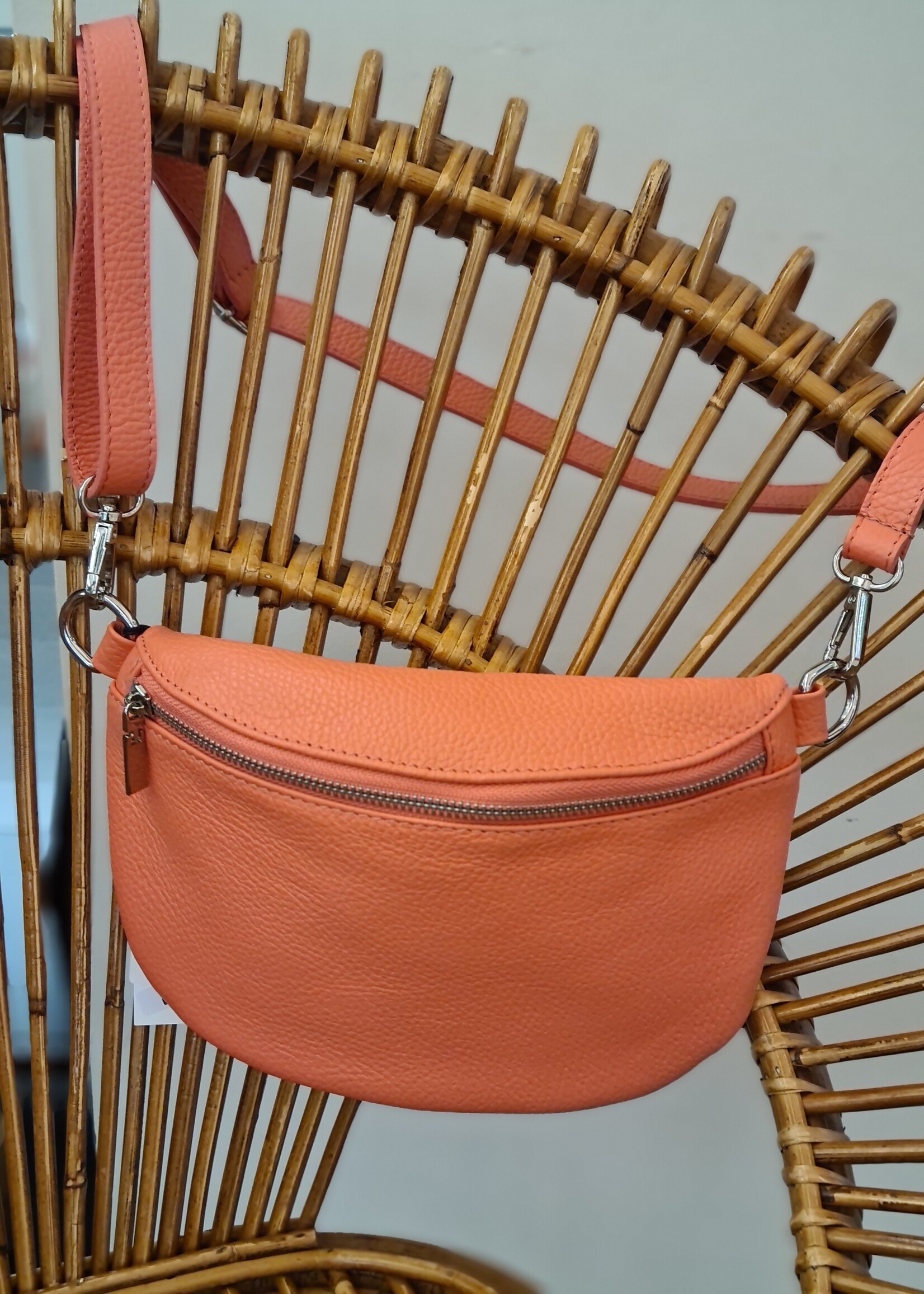 Moronero Lederbauchtasche Orange