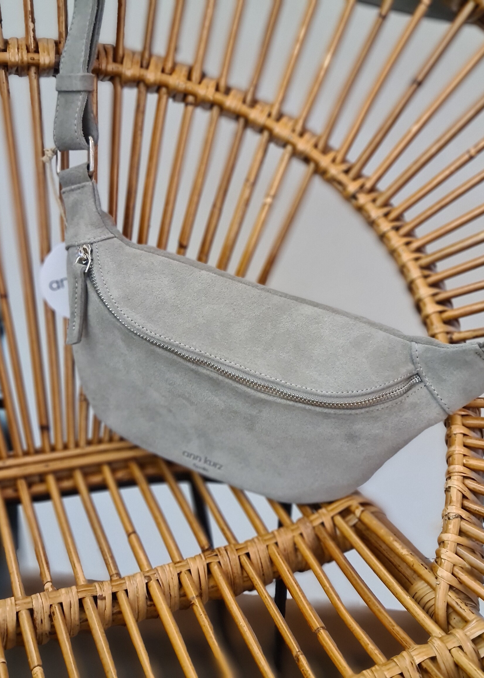 Ann Kurz Bauchtasche Suede Mellow Grey