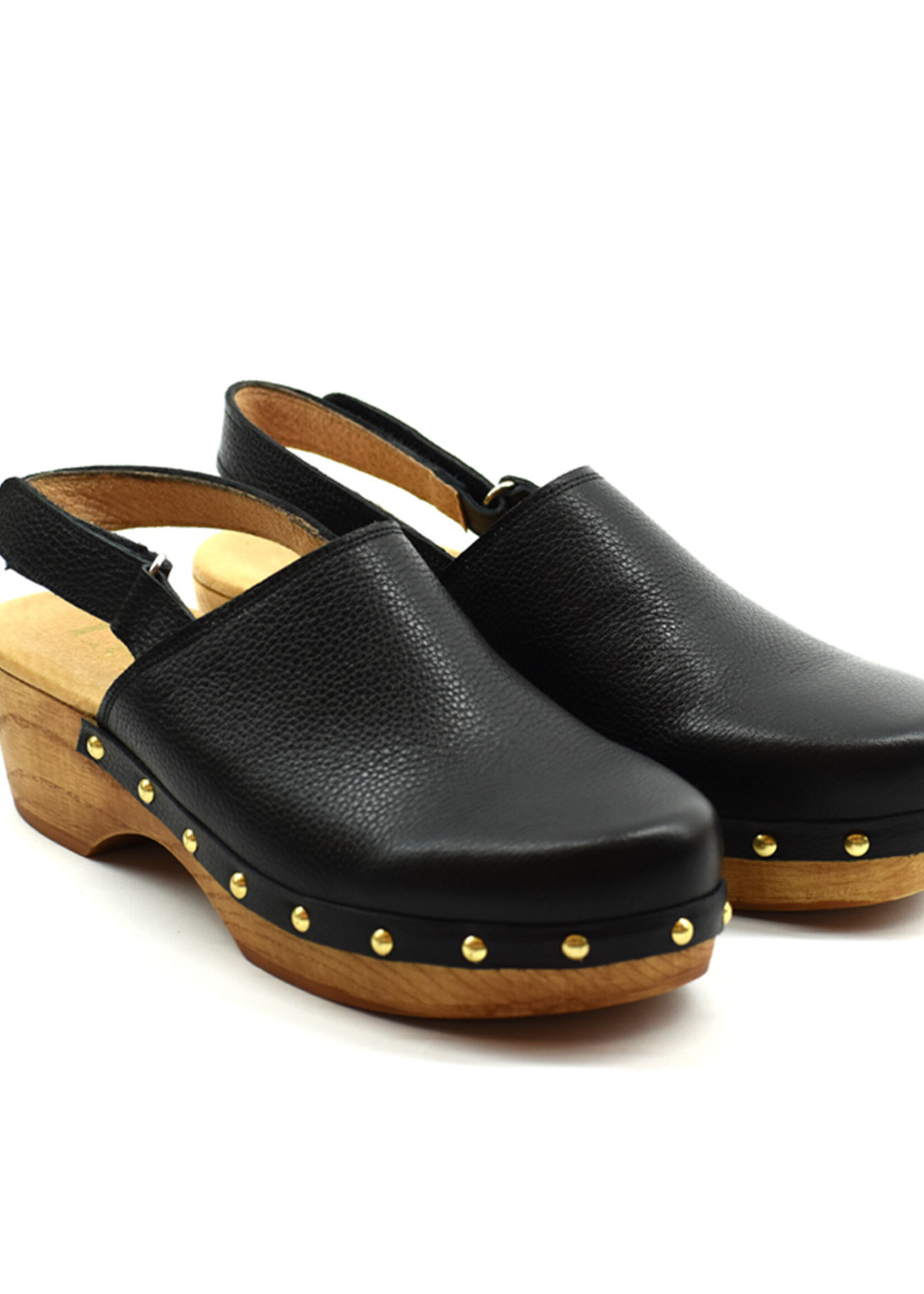 Clogs mit Riemchen Napa Schwarz