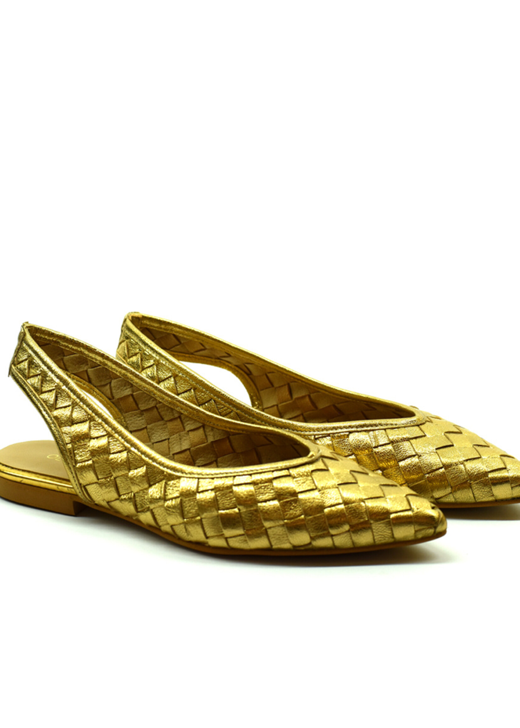 Geflochtener Sling Back Gold