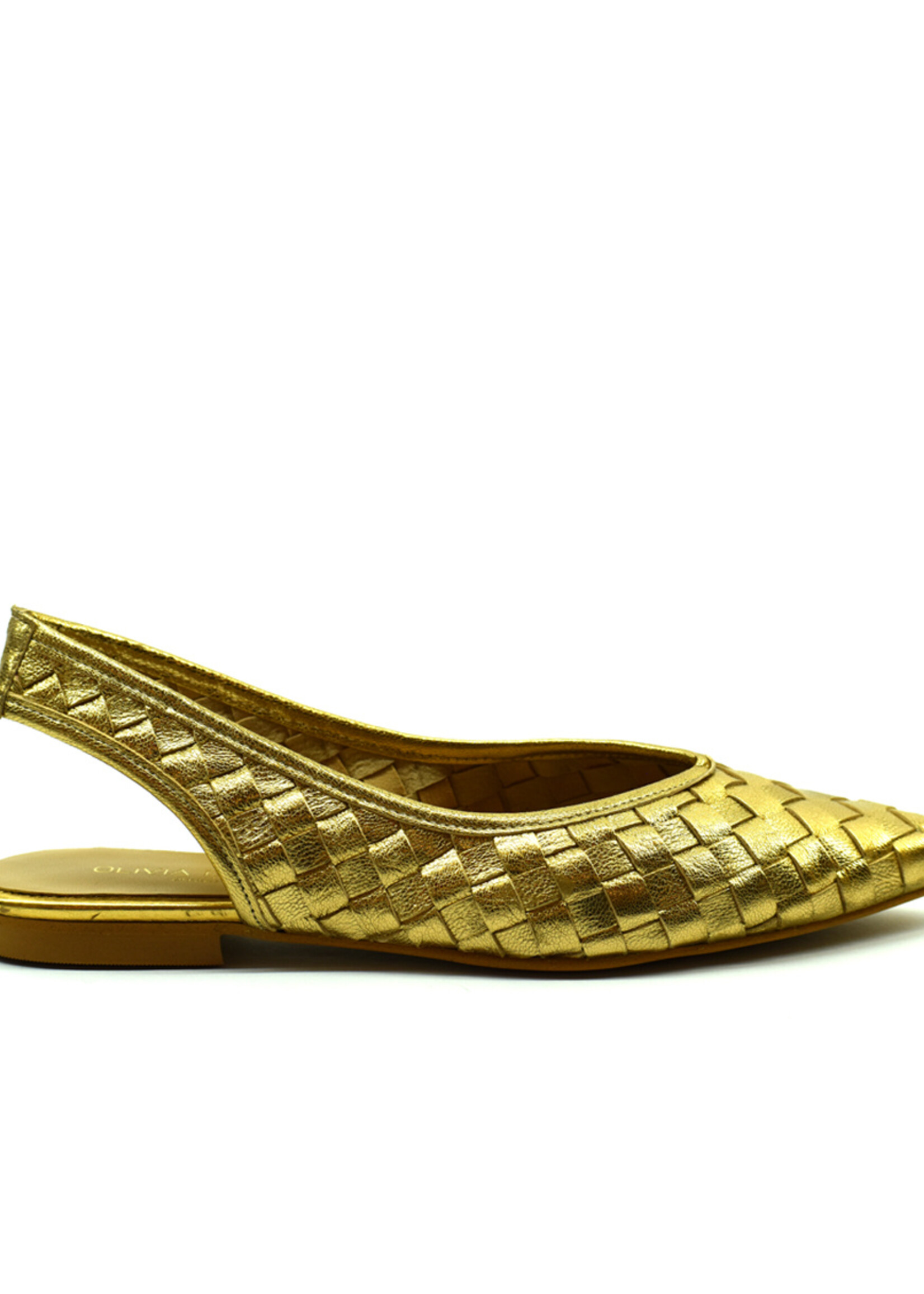 Geflochtener Sling Back Gold