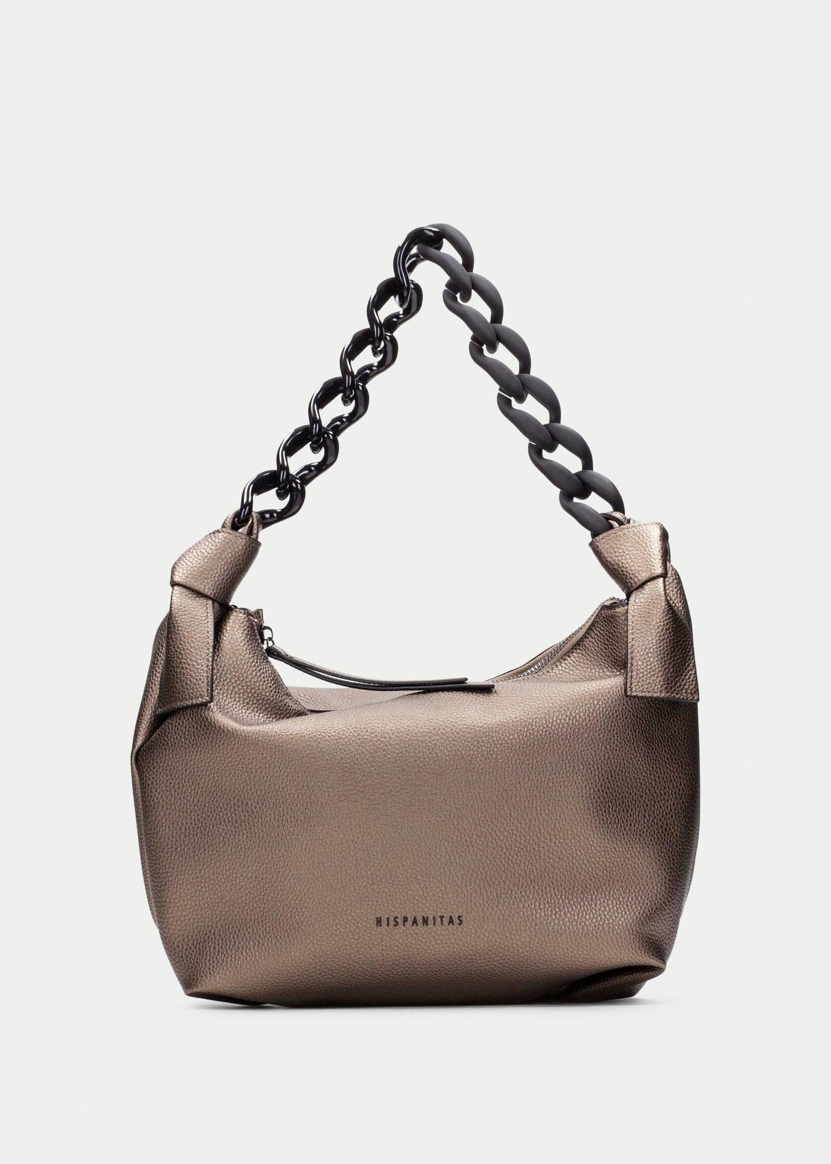 Hispanitas Tasche mit Kette Samba Metalisé Basalt