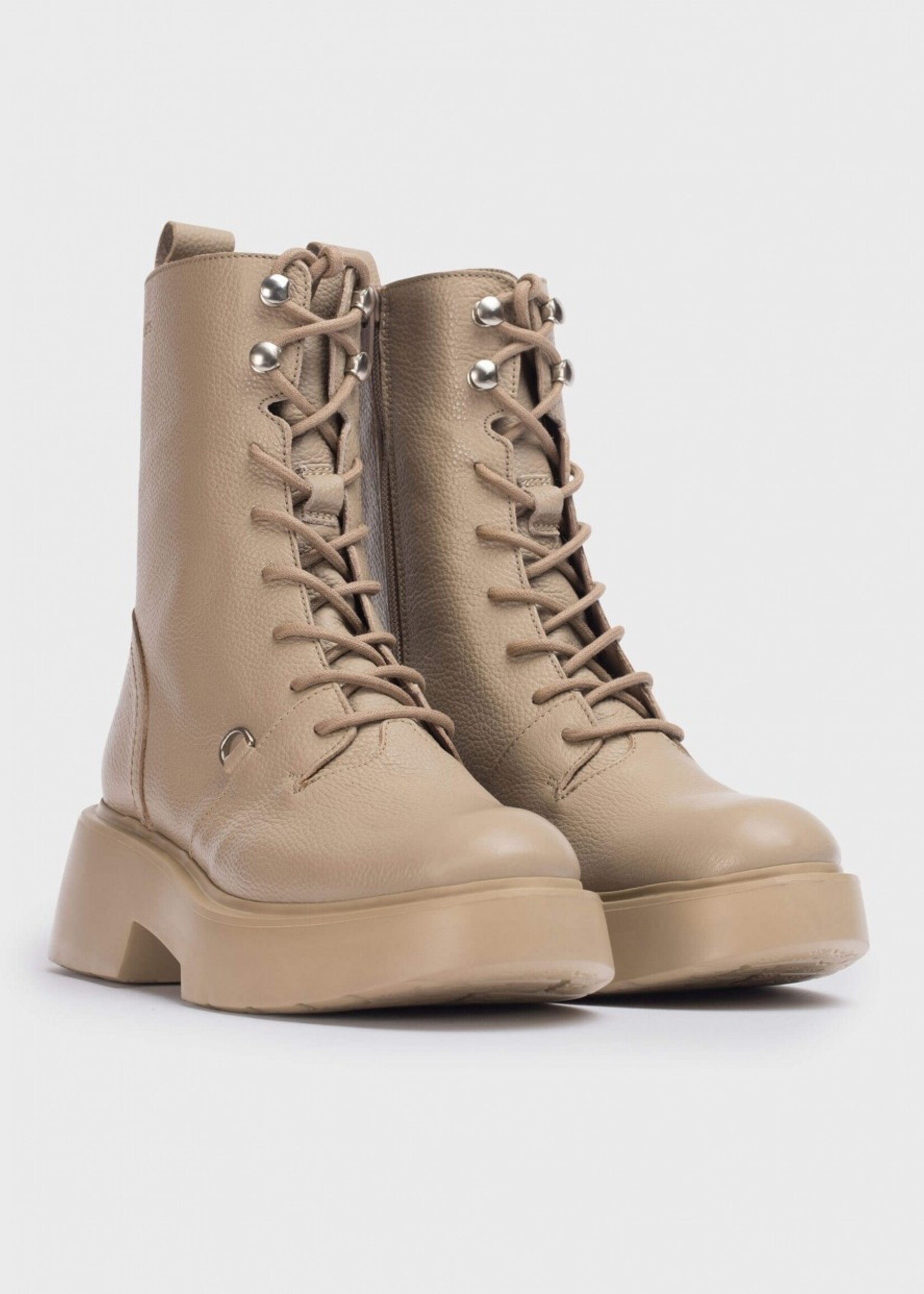 Plateauschnürstiefeletten Wild Taupe