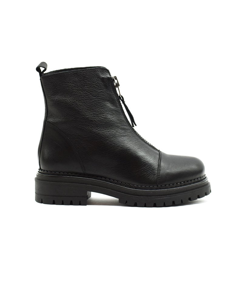 KMB Shoes Plateauboots mit Front Zipper Savage Negro