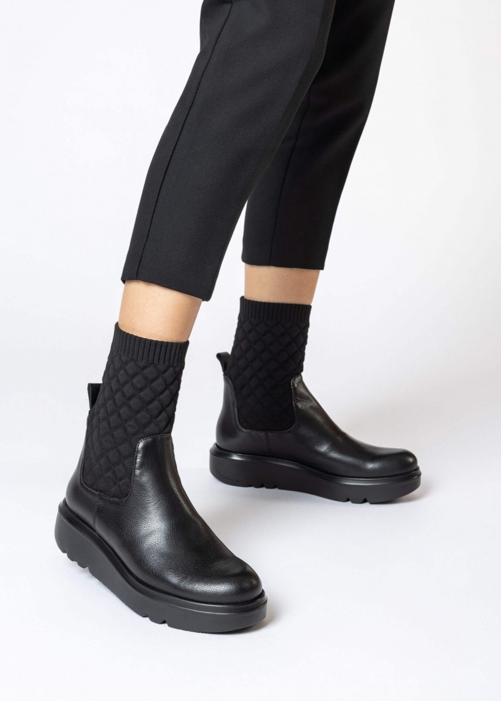 Gesteppte Chelsea Boots Wild Black