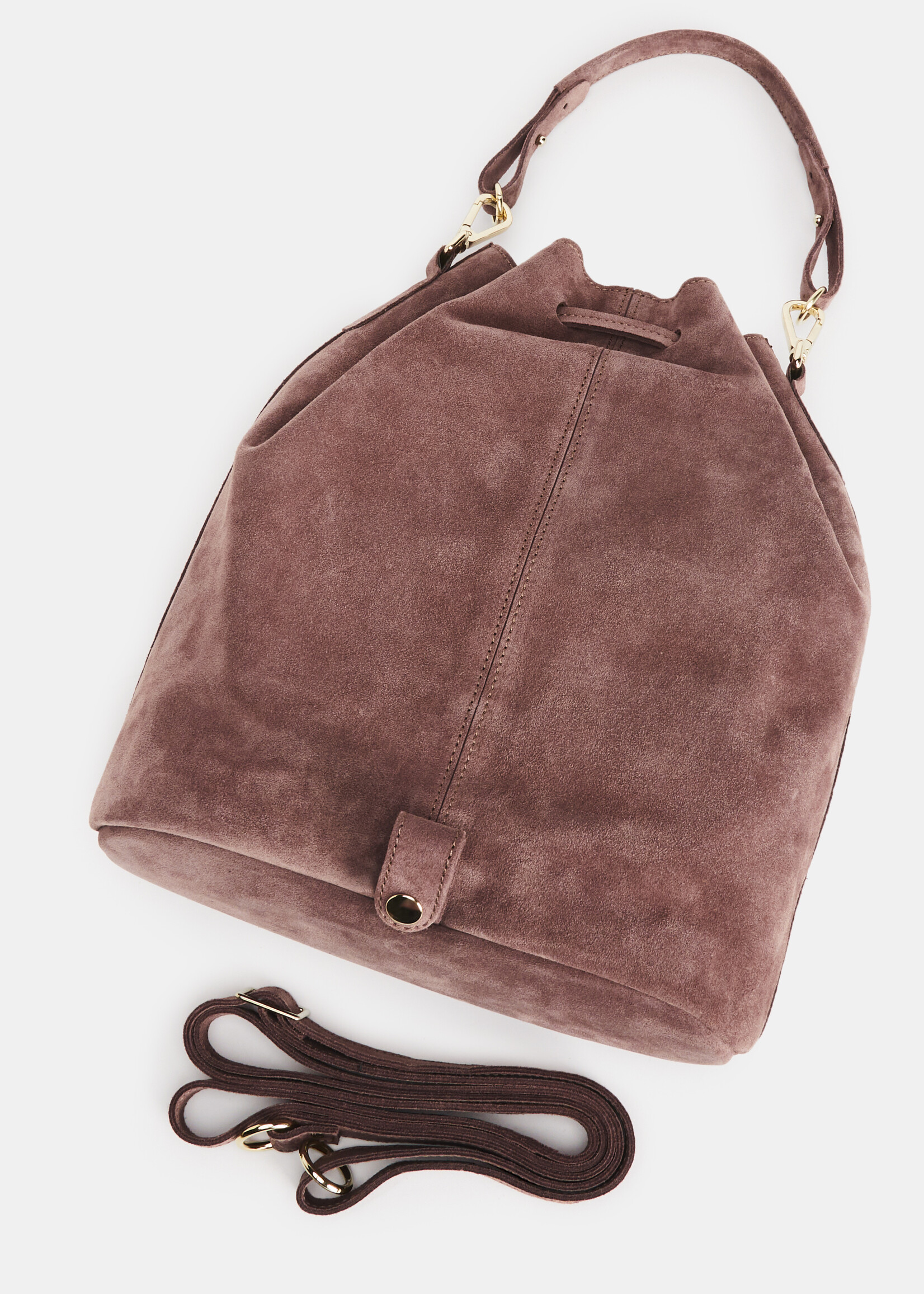 Ann Kurz Saku Beuteltasche Suede Brownrose