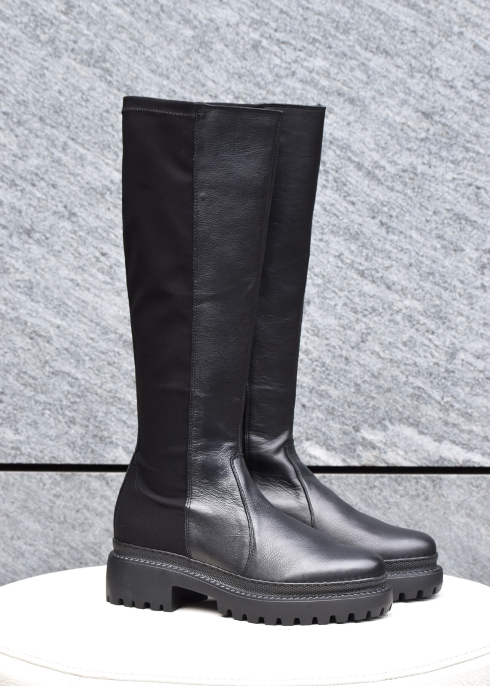 Stiefel mit Gummieinsatz Napa Schwarz