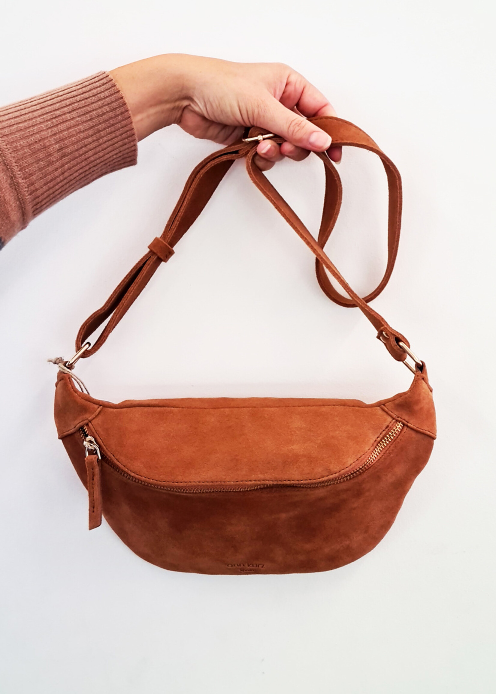 Ann Kurz Bauchtasche Suede Ginger