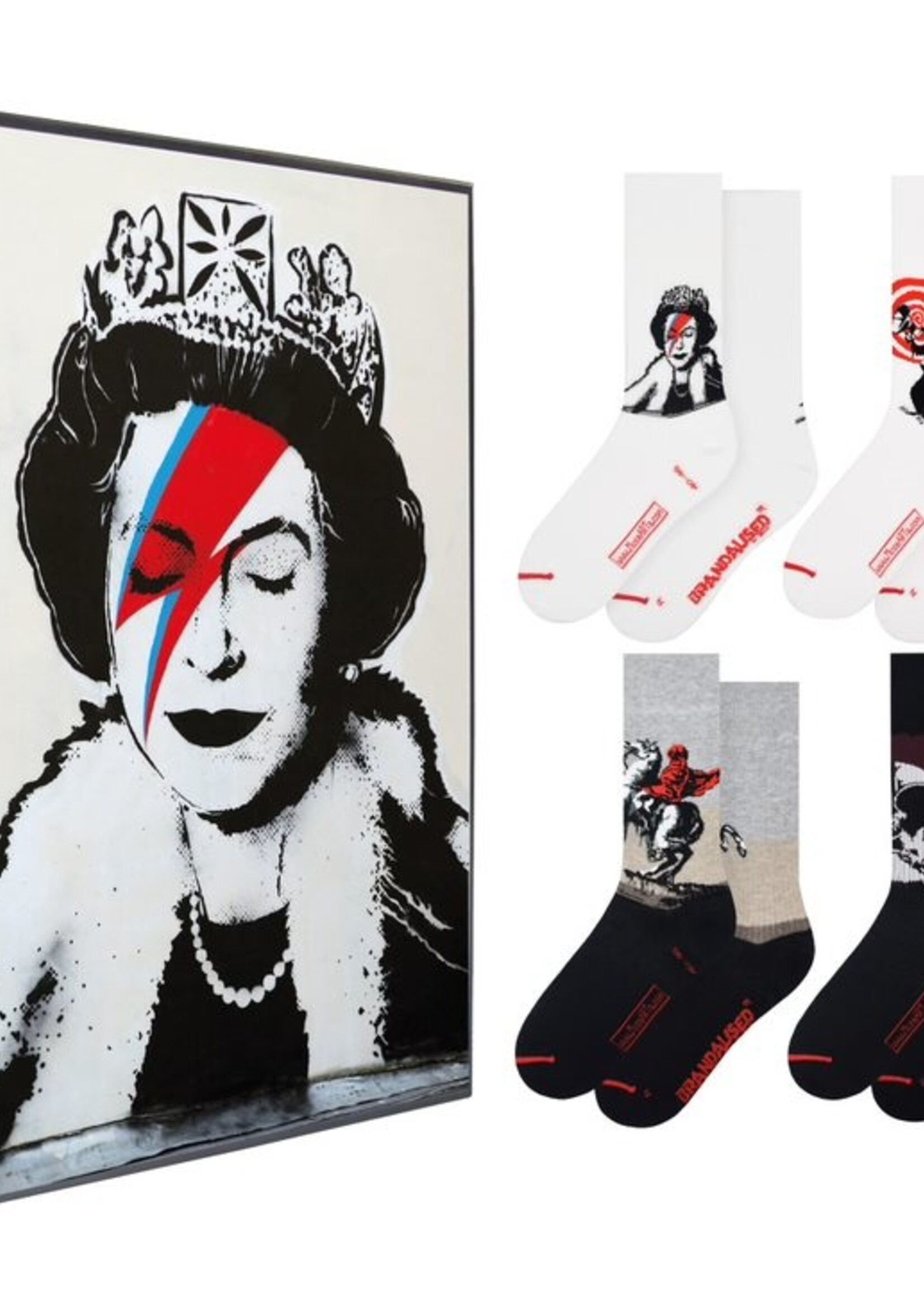 Banksy Graffiti - Lizzie Stardust - Geschenkset Coloured Grösse 36-40 (Einheitsgrösse)
