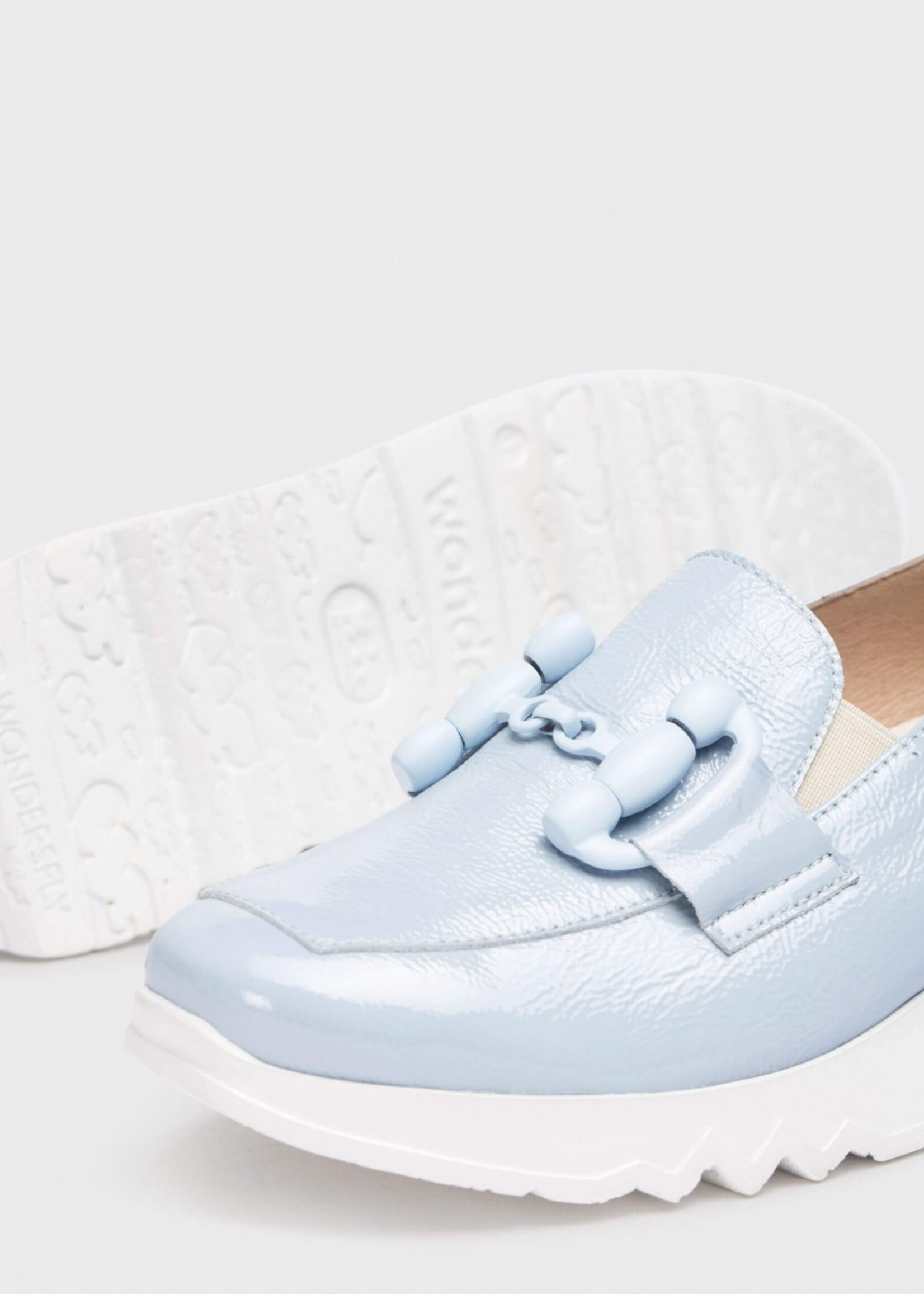 Sportliche Loafers Lack Blue