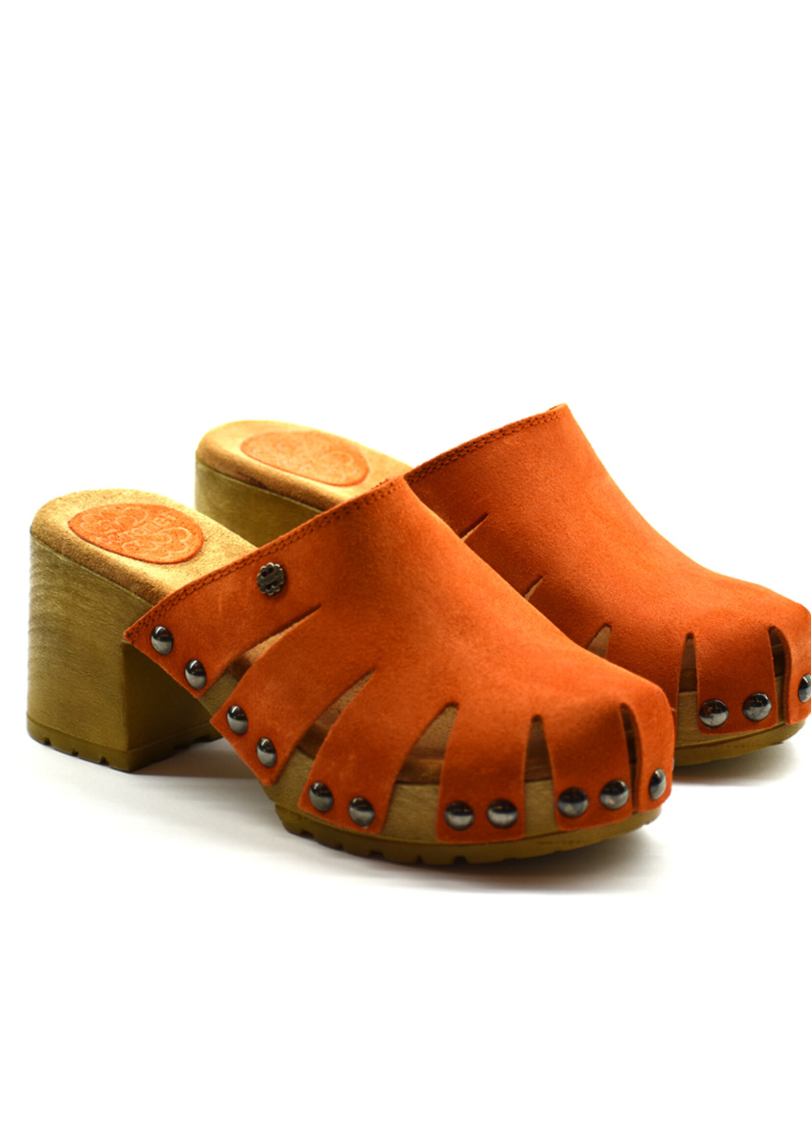 Clogs Wildleder Orange