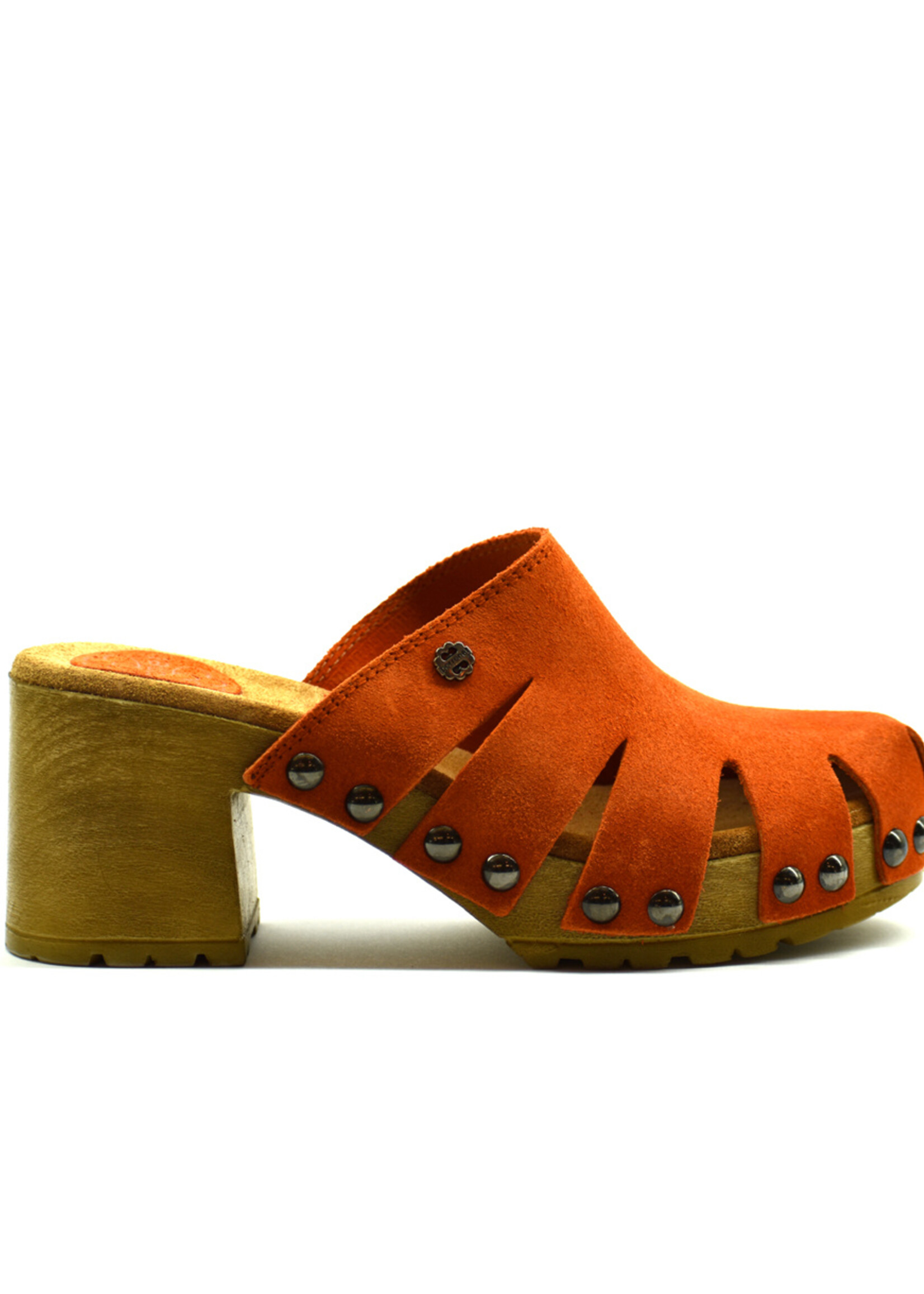 Clogs Wildleder Orange