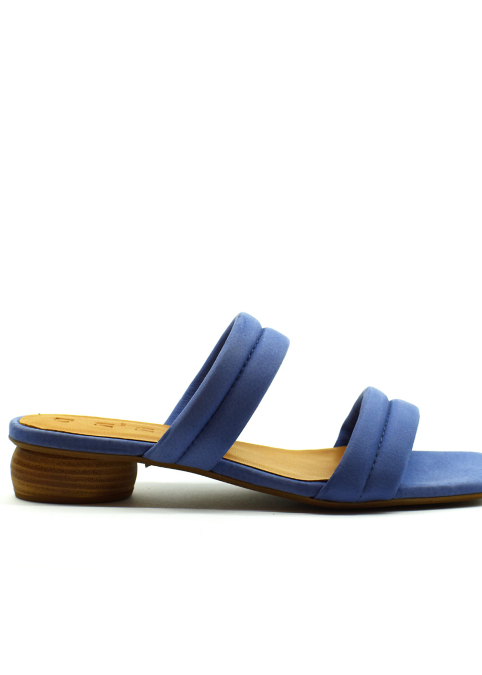 Gepolsterte Mules Suede Blau