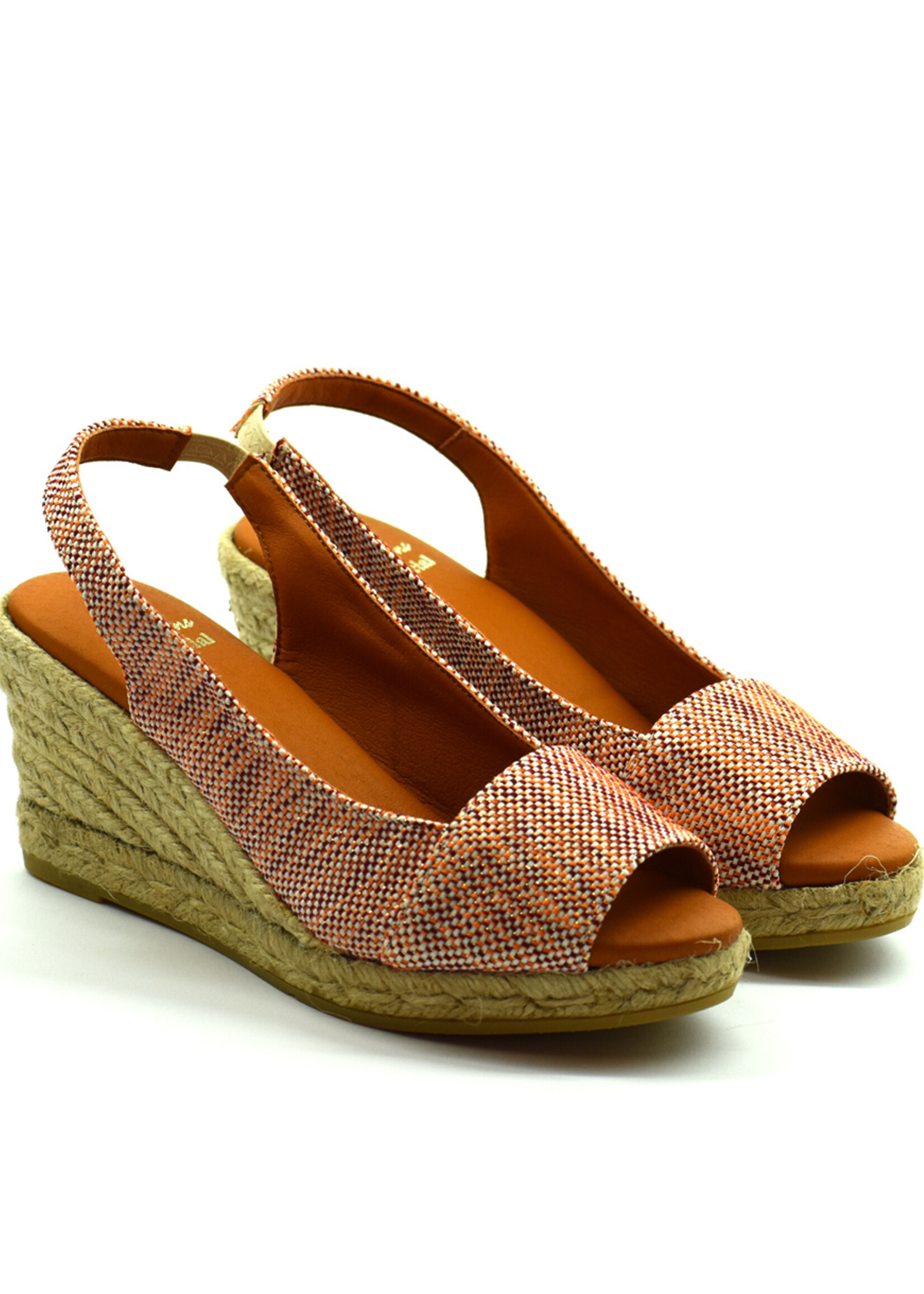 Sling Back Espadrilles mit Keilabsatz Multicolour