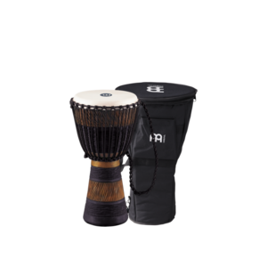 Meinl  ADJ3-M - African Style, Rope Tuned Wood Djembe - Brown/Black