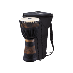 Meinl  ADJ3-L - African Style, Rope Tuned Wood Djembe - Brown/Black