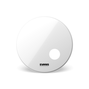 Evans EQ3 Resonant Smooth White Bass Drum 20" - Port