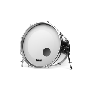Evans EQ3 Resonant Coated White Bass Drum 20" - Port