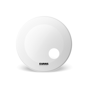 Evans EQ3 Resonant Coated White Bass Drum 22" - Port