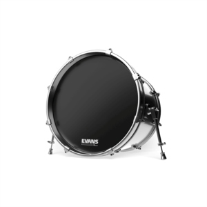 Evans Resonant Black B.D. 18" - No Port