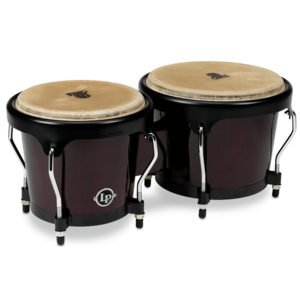 Latin Percussion LPA601-DW - Bongo Set  - Aspire Series - Dark Wood