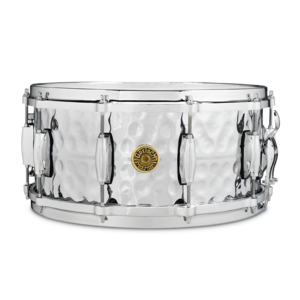 Gretsch Snare Drum - 14" x 6.5" - Hammered Chrome over Brass