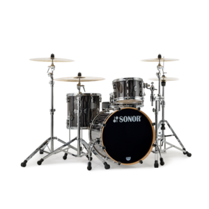 Sonor ProLite Shell Set - 320 - Ebony White Stripes - No Mount