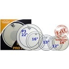 Remo Pinstripe Clear - Pro Pack - 12"/13"/16" - 22" P3 - 14" Ambassador Coated