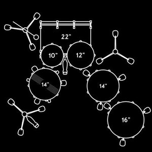 Pearl Decade Maple Satin Black Burst - 6pc