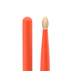 Promark 5A -Classic Forward Painted Orange Hickory - Oval Wood Tip