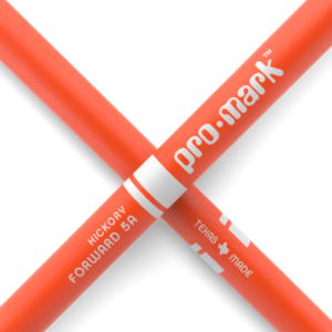 Promark 5A -Classic Forward Painted Orange Hickory - Oval Wood Tip