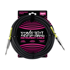 Ernie Ball EEB-6046 - Jack/jack 6m Zwart - Instrumentkabel