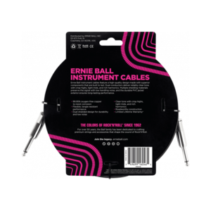 Ernie Ball EEB-6046 - Jack/jack 6m Zwart - Instrumentkabel