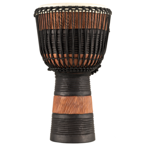 Meinl  ADJ3-XL - African Style, Rope Tuned Wood Djembe - Brown/Black